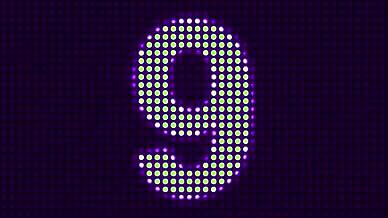 紫色十秒倒计时几何扫光霓虹灯闪烁AE模板视频的预览图